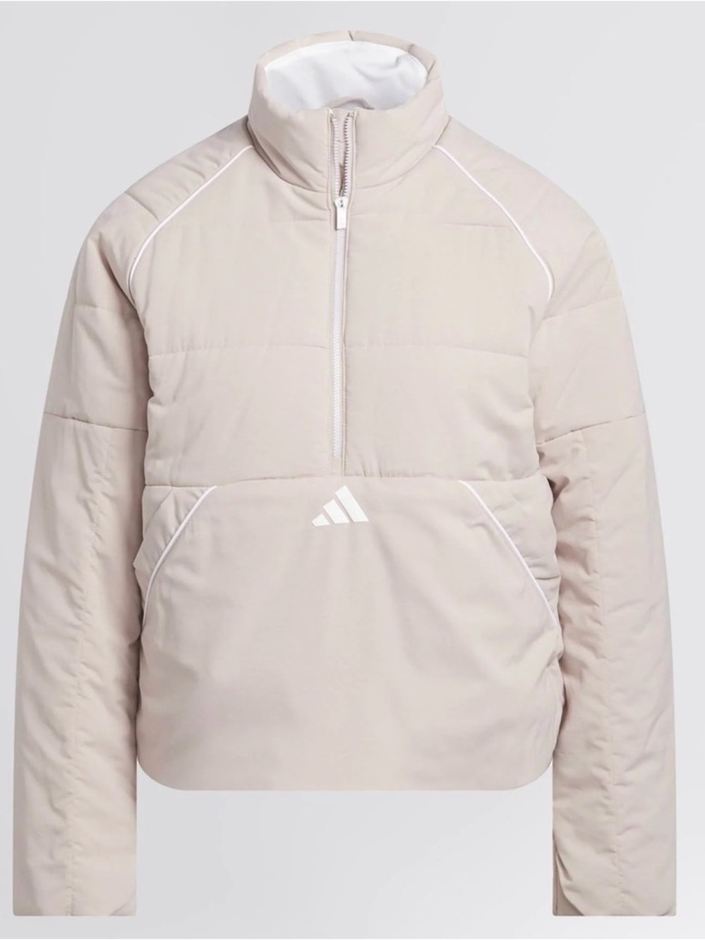 Adidas Women's Beyond The Course Quilted Quarter-Zip Jacket S